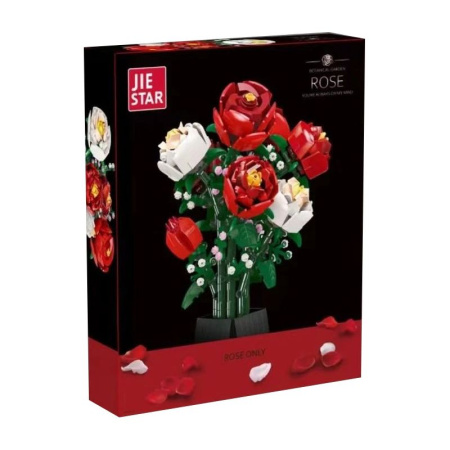 Конструктор Jie Star 92365 Букет роз в вазе 