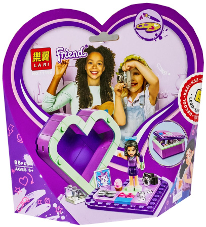 Конструктор Bela 11190 Шкатулка — сердечко Эммы