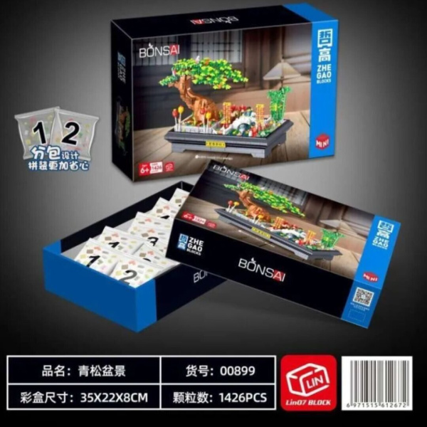 Конструктор Zhe Gao 00899 - Бонсай Сосна