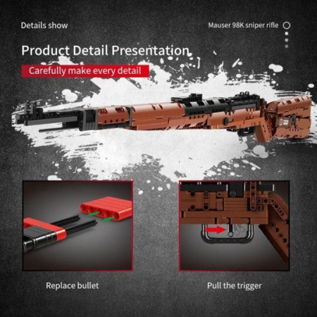 Конструктор Mould King 14002 Снайперская винтовка — Mauser 98K