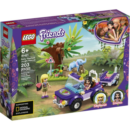 Конструктор Lego 41421 Friends Джунгли: Спасение слонёнка