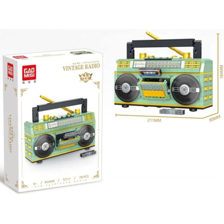 Конструктор Gao Misi 2111 - Винтажная магнитола радио