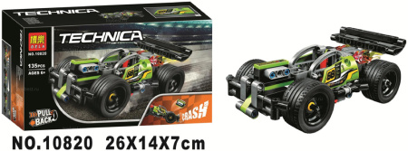 Конструктор Bela 10820 Зеленый гоночный автомобиль