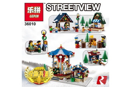 Конструктор Lepin 36010 Зимний деревенский рынок