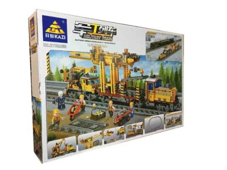 Конструктор Kazi 98253 - Электрический поезд путеукладчик