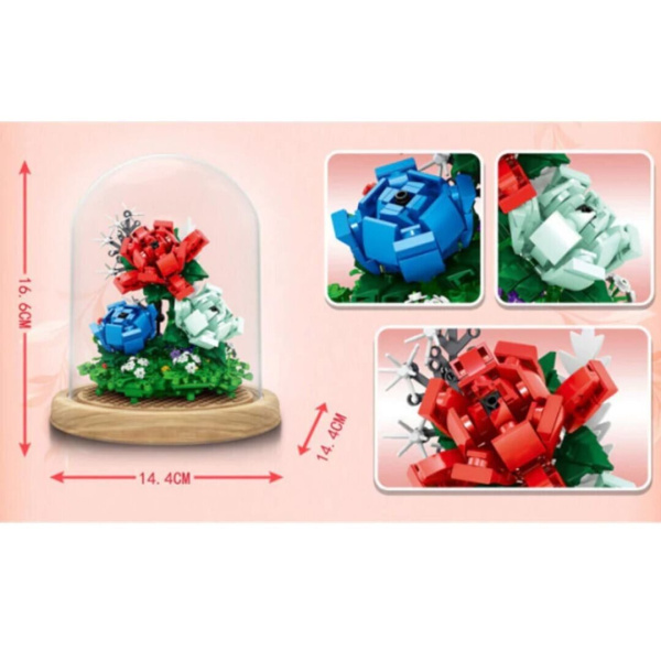 Конструктор Zhe Gao 00974 - Флорариум с цветами