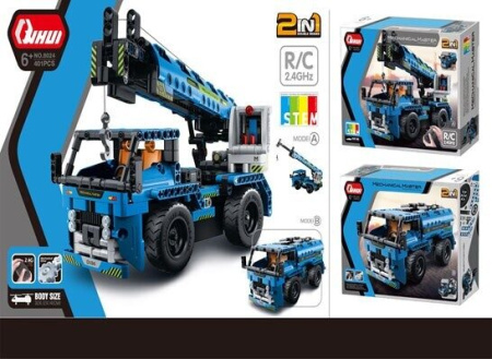Конструктор QIHUI 8024 - Автокран и самосвал на управлении 2 в 1