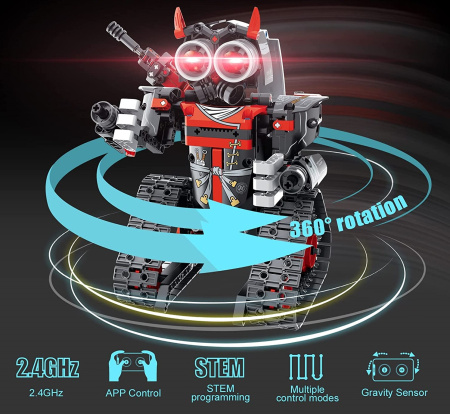 Конструктор 8030 Робот красный на управлении 3 в 1 ( На радиоуправлении, программируемый)