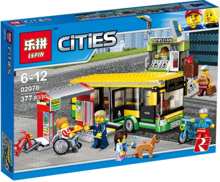 Конструктор Lepin 02078 Автобусная остановка