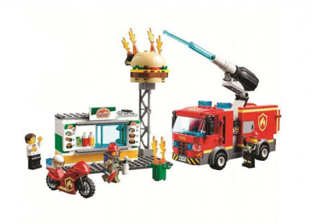 Конструктор Lari 11213 Пожар в бургер-кафе