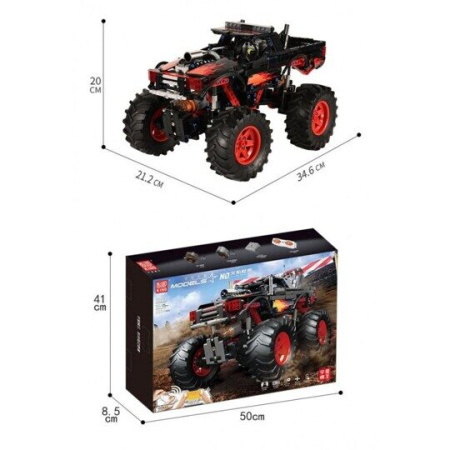 Конструктор Mould King 18008 - Монстр-трак Пламя на пульте