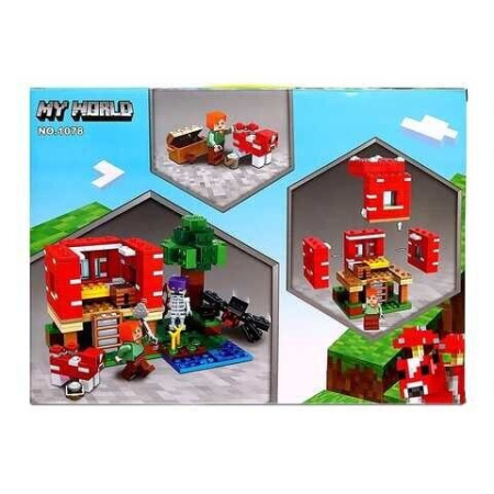 Конструктор SX 1078 - Майнкрафт Грибной дом