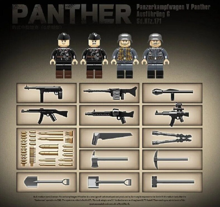 Конструктор Quan guan 100246 - Panzerkampfwagen V Panther – Sd.Kfz.