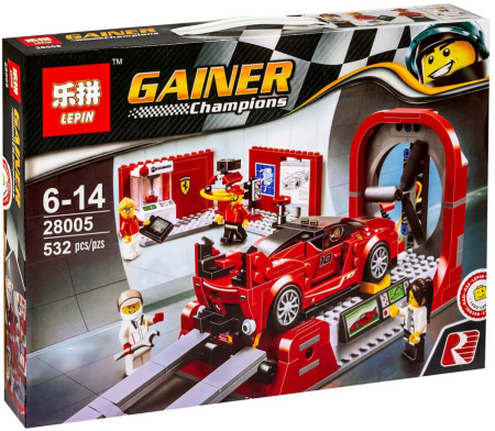 Конструктор Lepin 28005 Ferrari FXX K и Центр Разработки
