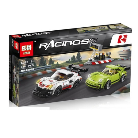 Конструктор Lepin 28018 Porsche 911 RSR и 911 Turbo 3.0