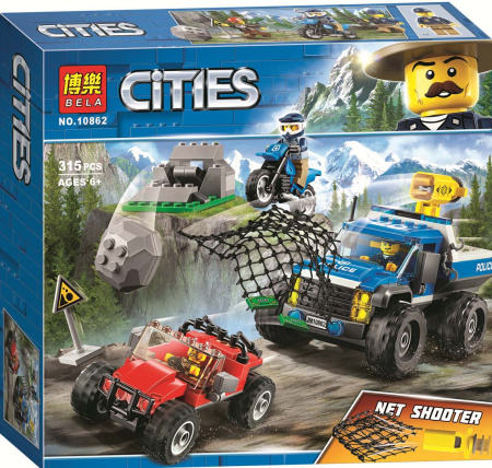 Конструктор Bela 10862 Погоня по грунтовой дороге