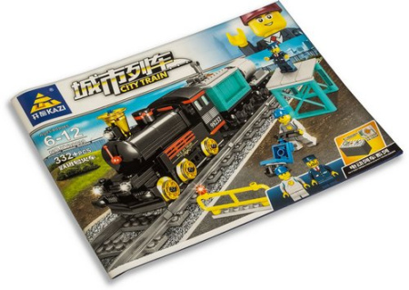 Конструктор KAZI 98239 Черный паровоз