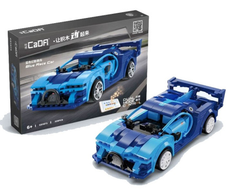 Конструктор Cada C51073W Голубой гоночный автомобиль (на радиоуправлении)