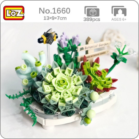 Конструктор Loz 1660 - Цветы Суккуленты